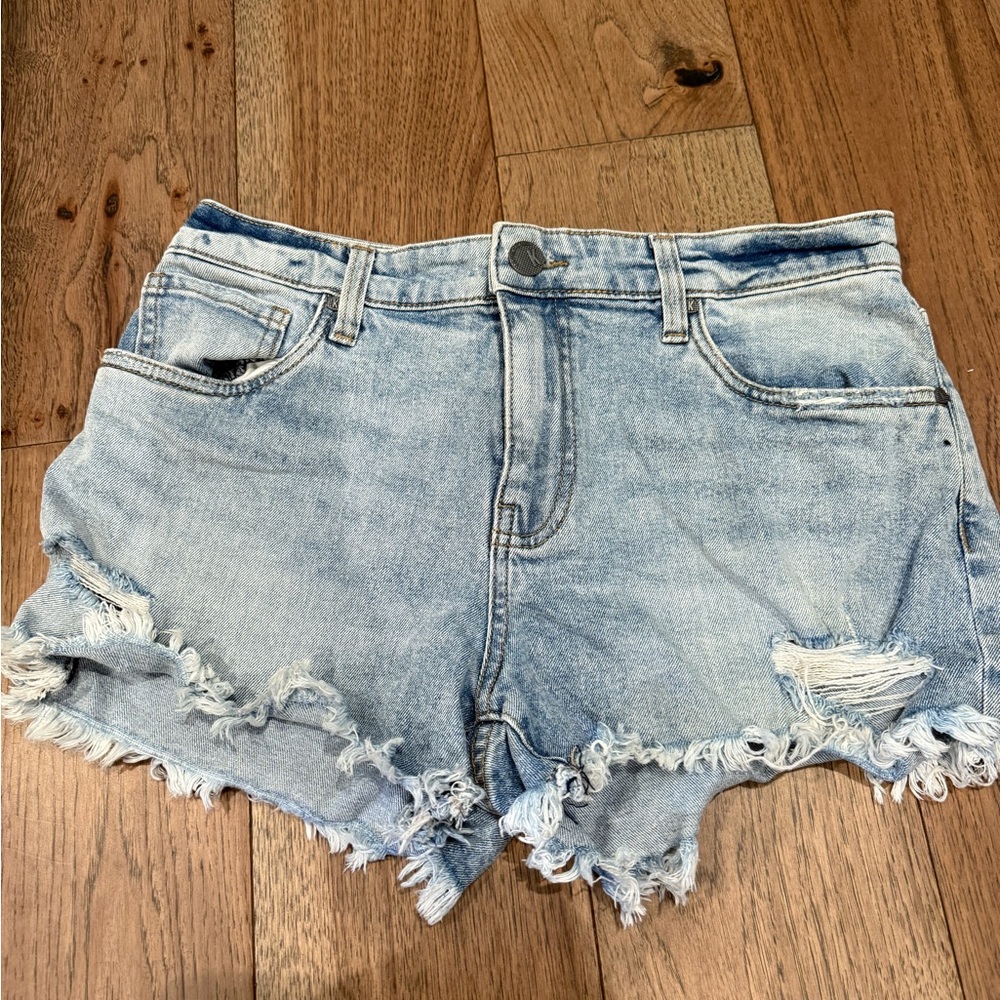 Kut from the Kloth Frayed Hem Jean Shorts